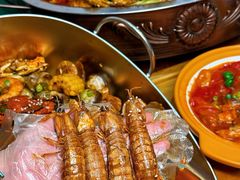 -东来菜馆•手抓海鲜家常菜•海鲜锅贴(鸽子窝店)