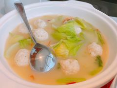 虫草水东芥兰捞鱼丸-馋遇江南·精致湖景雅宴(东方之门店)