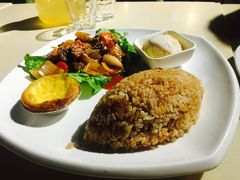 红葱烩饭+红烧牛肉+土豆泥+蛋挞-吉姆丽德乡村西餐厅(闵行交大店)