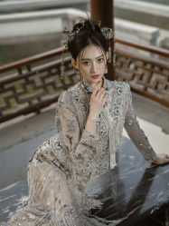 -懿沉香中式嫁衣礼服秀禾服龙凤褂马来褂旗袍总店
