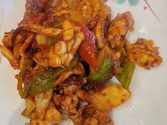 辣炒鱿鱼-长寿参鸡汤(朝韩风情街店)