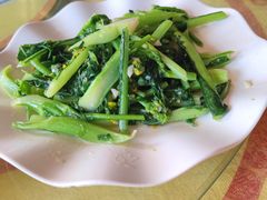 猪油渣炒迟菜心-荔枝红五号农庄
