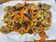 -东来菜馆•手抓海鲜家常菜•海鲜锅贴(鸽子窝店)