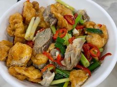 油豆腐炒剔骨肉-红色湘菜馆(春风店)