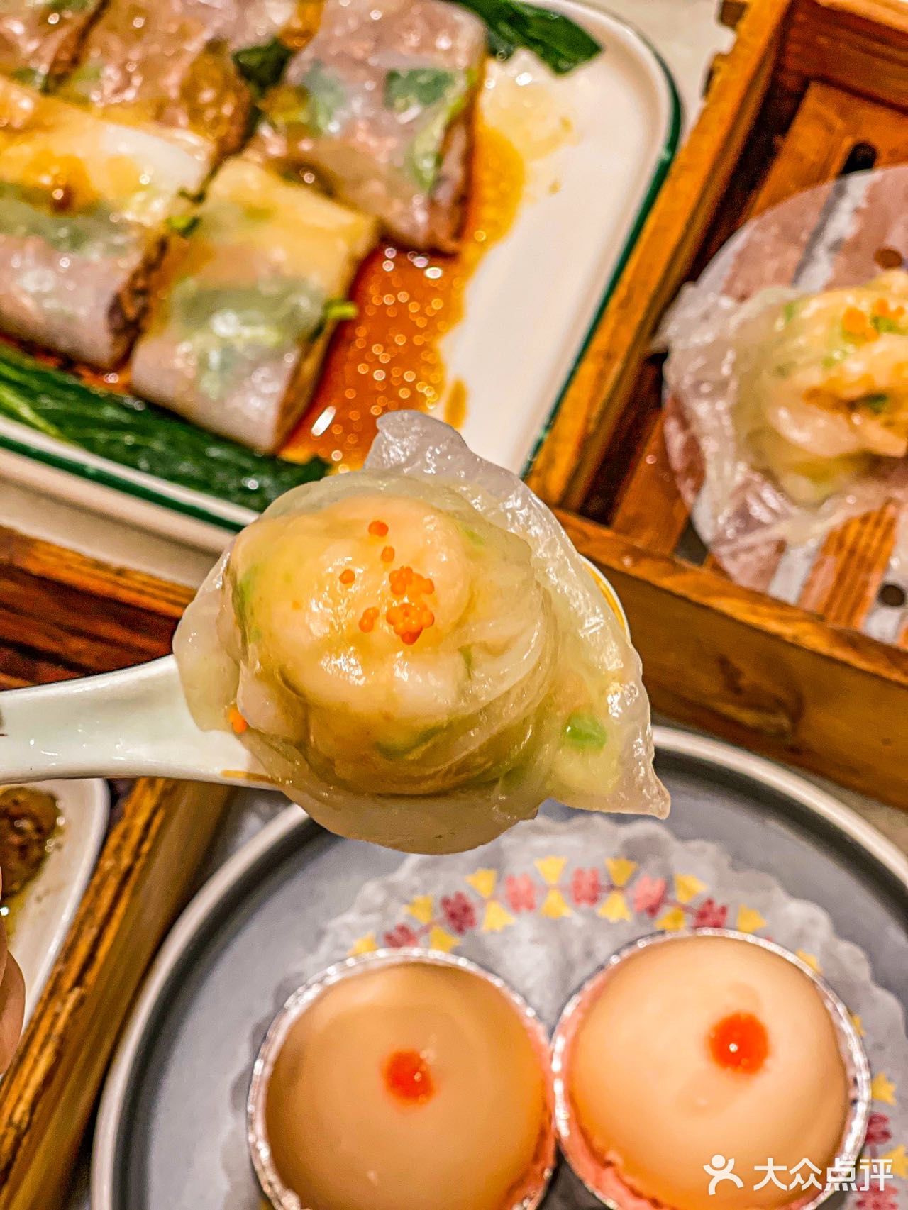 
在禄运茶居0.01⭕就可吃虾饺哦！