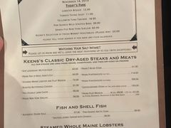 菜单-Keens Steakhouse