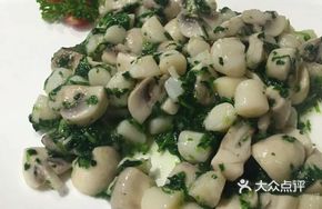 Watercress Mushroom Stir-fried Fresh Abalone