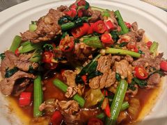 荆芥小炒黄牛肉-阿五黄河大鲤鱼(英协路店)