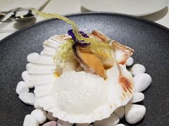 橄榄油低温带子拼烟熏青口南瓜海鲜酱-K·Kitchen KK牛扒厨房(江南西店)