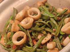 扁豆丝爆炒小管鱿鱼-苏帮袁Sue Cuisine(南开大悦城店)