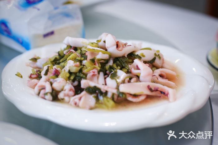 金海湾海鲜排档(朱家尖店)咸菜鱿鱼图片