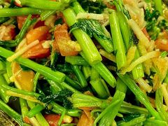 酸笋炒空心菜-浩海火燒雲傣家菜(静安芮欧店)