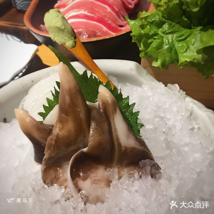 舞渔日料美人胶原锅(太平洋店)黑鸟贝刺身图片