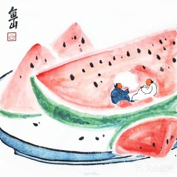 国画作品：小清新的国画作品欣赏[糖果][糖果]