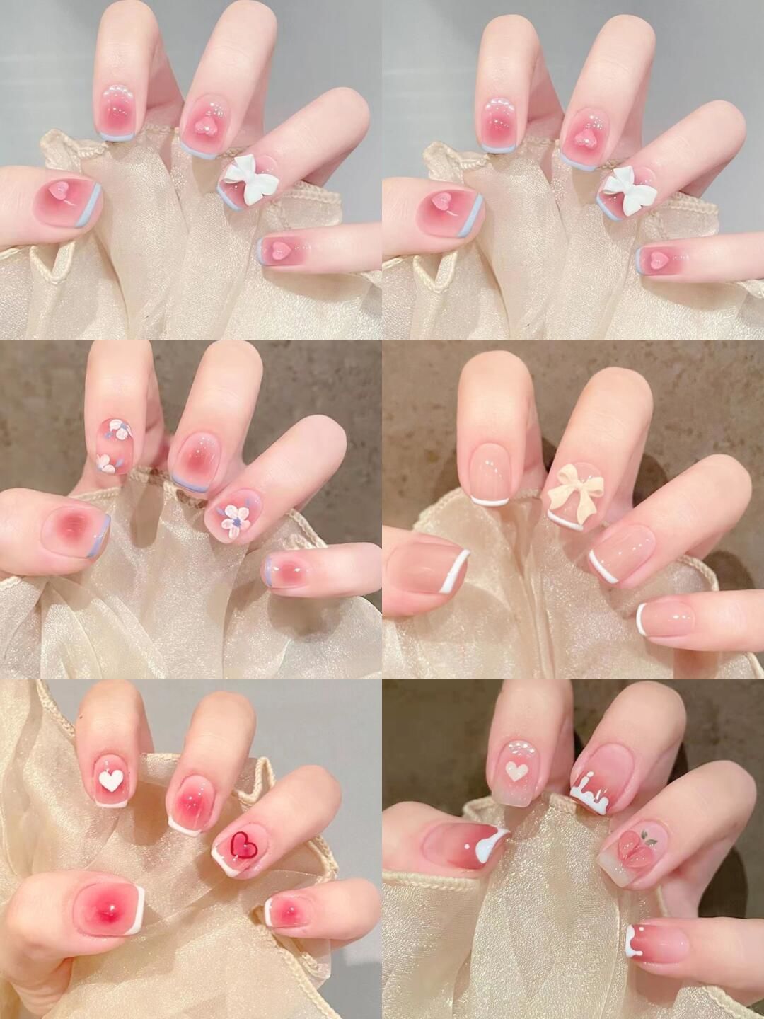 可爱美甲来袭,纯欲白月光让你秒变温柔女神!