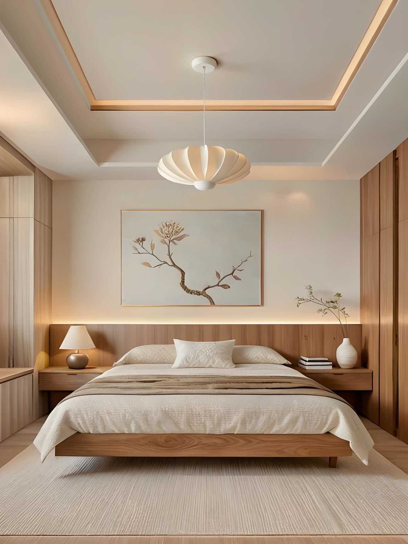 新中式145㎡,宋式美学韵味十足.木地板