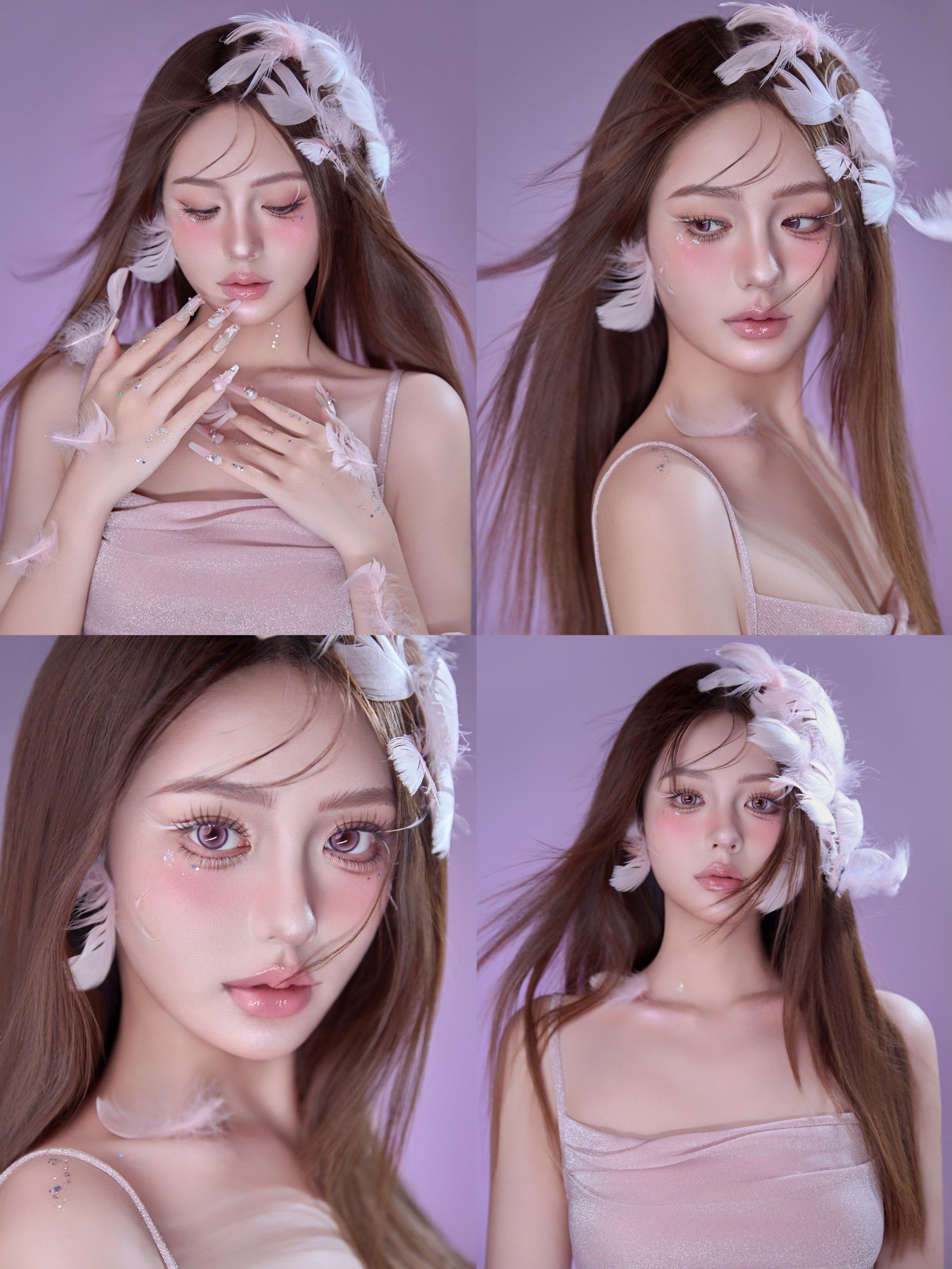 创意妆面🪶羽毛精灵 温柔仙气十足~化妆培训