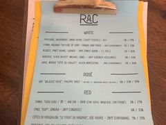菜单-RAC BAR(安福路店)