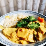 鸡腿奶味咖喱拌面