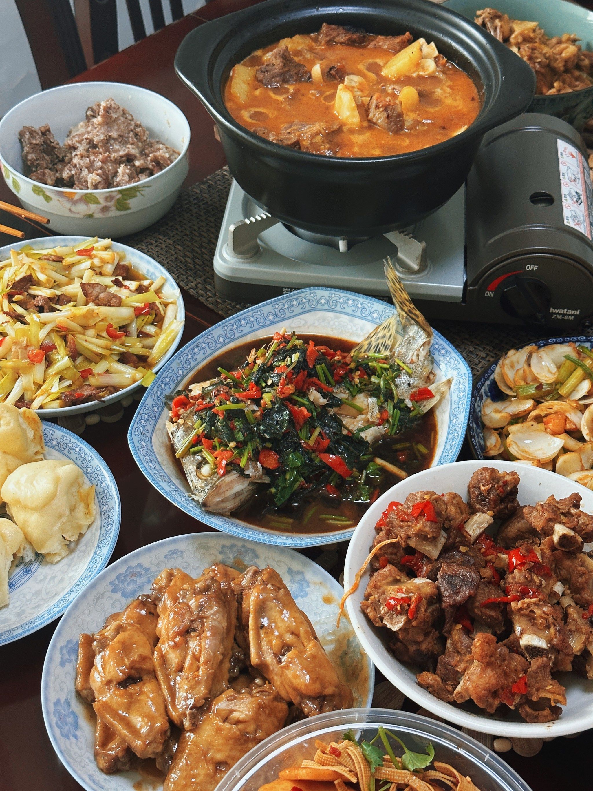 能干的妈妈一个人做的家常菜