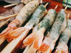苏叶烤鸡皮虾-鸟串烧Yakitori