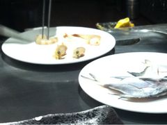 做之前的大虾、鲳鱼还算新鲜-御泉七味铁板烧(高区店)