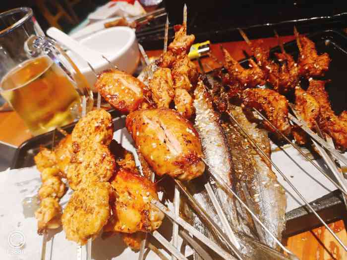 小青年烧烤-"正好用了优惠券,买了三个,味道不错,跟烧.