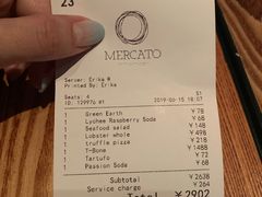 账单-Mercato莫卡多露台餐厅与酒吧(K11店)