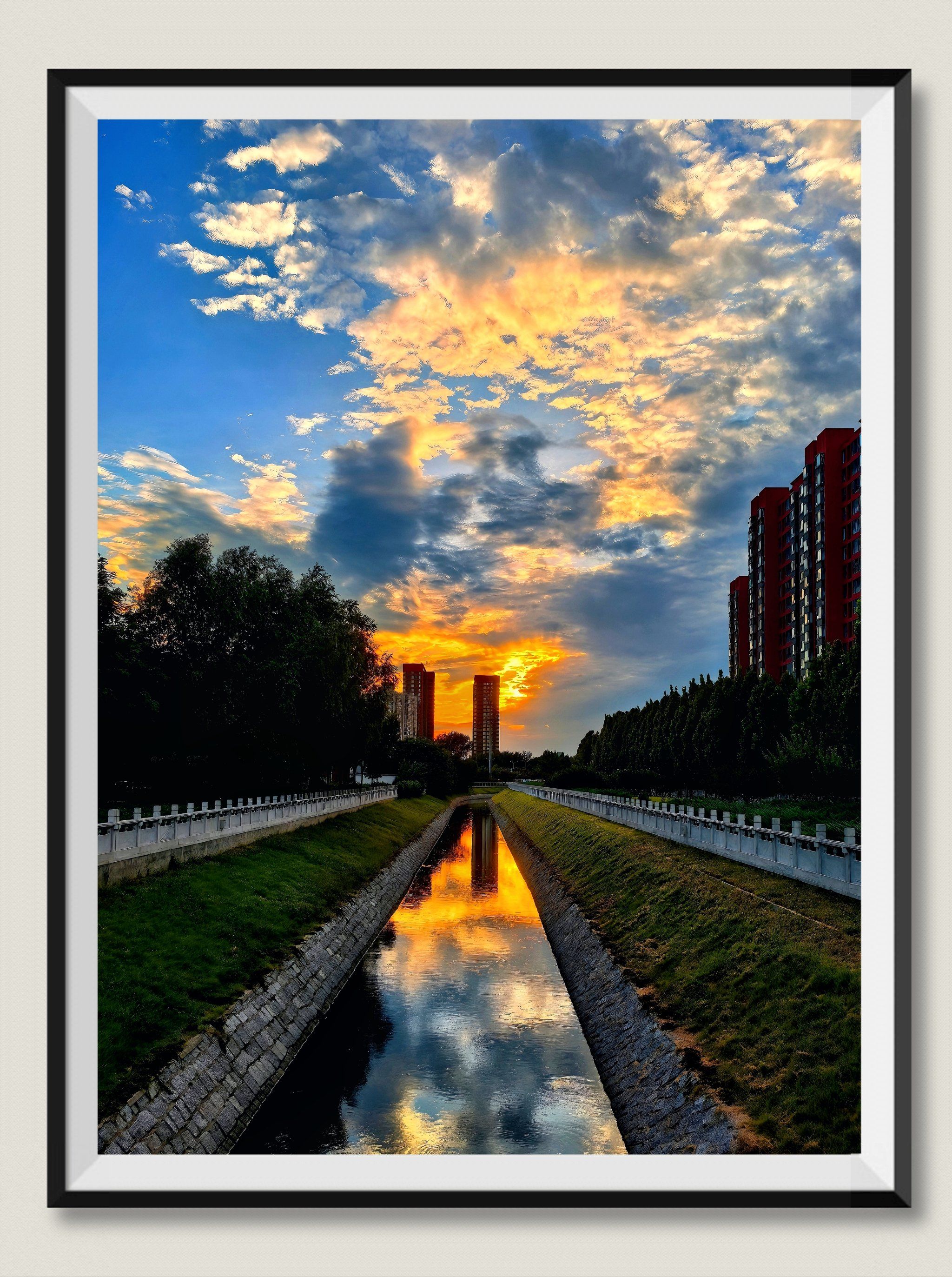 落日熔金,暮云合璧