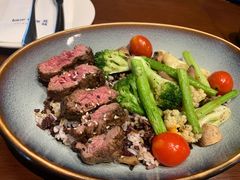 碳烤M3板腱牛排杂粮饭-bluefrog蓝蛙(悠唐购物中心店)