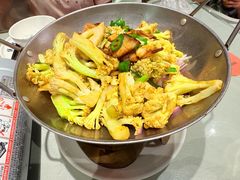 干锅有机花菜-牡丹宴·正宗洛阳菜·水席专家(国家牡丹园店)