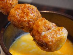 鸡软骨丸子配温泉蛋-山葵家·创意料理(宁波来福士店)