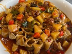 羊肉野菌焖筱面-乔家满族八大碗(流水沟店)