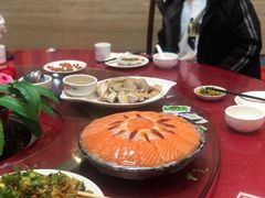 三文鱼腩拼北极贝-渔友鲜海鲜加工(海鲜大世界店)