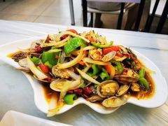 辣炒花甲-覃记海鲜美食餐厅