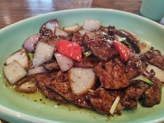 京葱爆猪肝-虎哥私房菜(馒头山店)