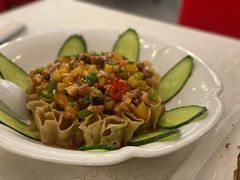 羊肉茄子扒窝窝-那达慕蒙古风味酒楼