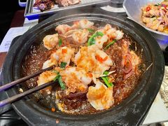 金银蒜蒸凤尾虾-绿茶餐厅(光谷世界城步行街店)