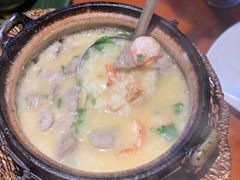 牛肉丸基围虾干贝粥-金穗园·砂锅粥.醉鸡煲火锅(长寿路店)