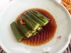  油豉秋葵-七的湖·晚芳亭·阳澄湖农家菜·大闸蟹(莲花岛店)