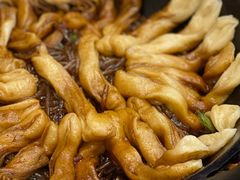 排骨豆角卷子-华盛园卷子王农家菜水库鱼