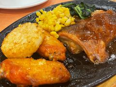 鸡翅配黑椒鸡排-萨莉亚意式餐厅(护国新天地店)