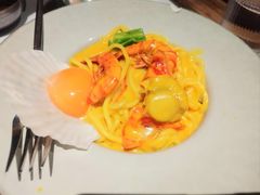 黄咖喱黑虎虾海鲜意面-TamTam