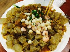 三鲜焖子-天盛海鲜烧烤大排档·本地小海鲜·牟平腿穗子(幸福店)