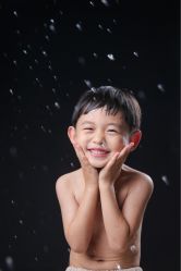 -海岸风光儿童摄影
