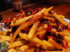 铁板风干牛肉洋芋条-缘生态云南菜·野生菌庭院餐厅(华侨城店)