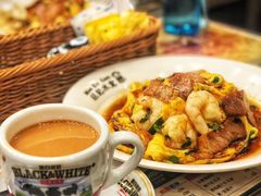 虾仁叉烧双拼滑蛋饭-旺记冰室(九龙中心大厦店)