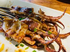 烤鱿鱼-路边摊小炉子烧烤