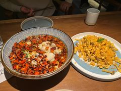 咸蛋黄焗双菇-薇酌饮·陕西菜(南门外店)