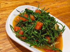 番茄炒水蕨菜-老滇山寨•云南特色菜•地方菜•民族风情歌舞表演(金碧店)